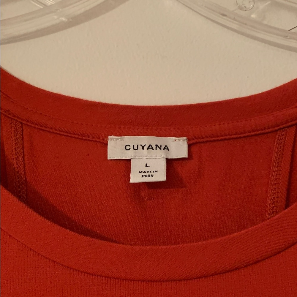 Cuyana Sleeveless Drape-Back  Dress in red - Picture 2 of 14